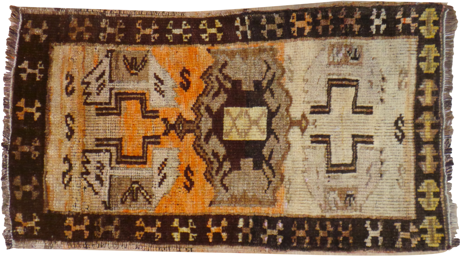 Ee001340 Vintage Oushak Rug Mat - Ushak Carpet (1600x1000), Png Download