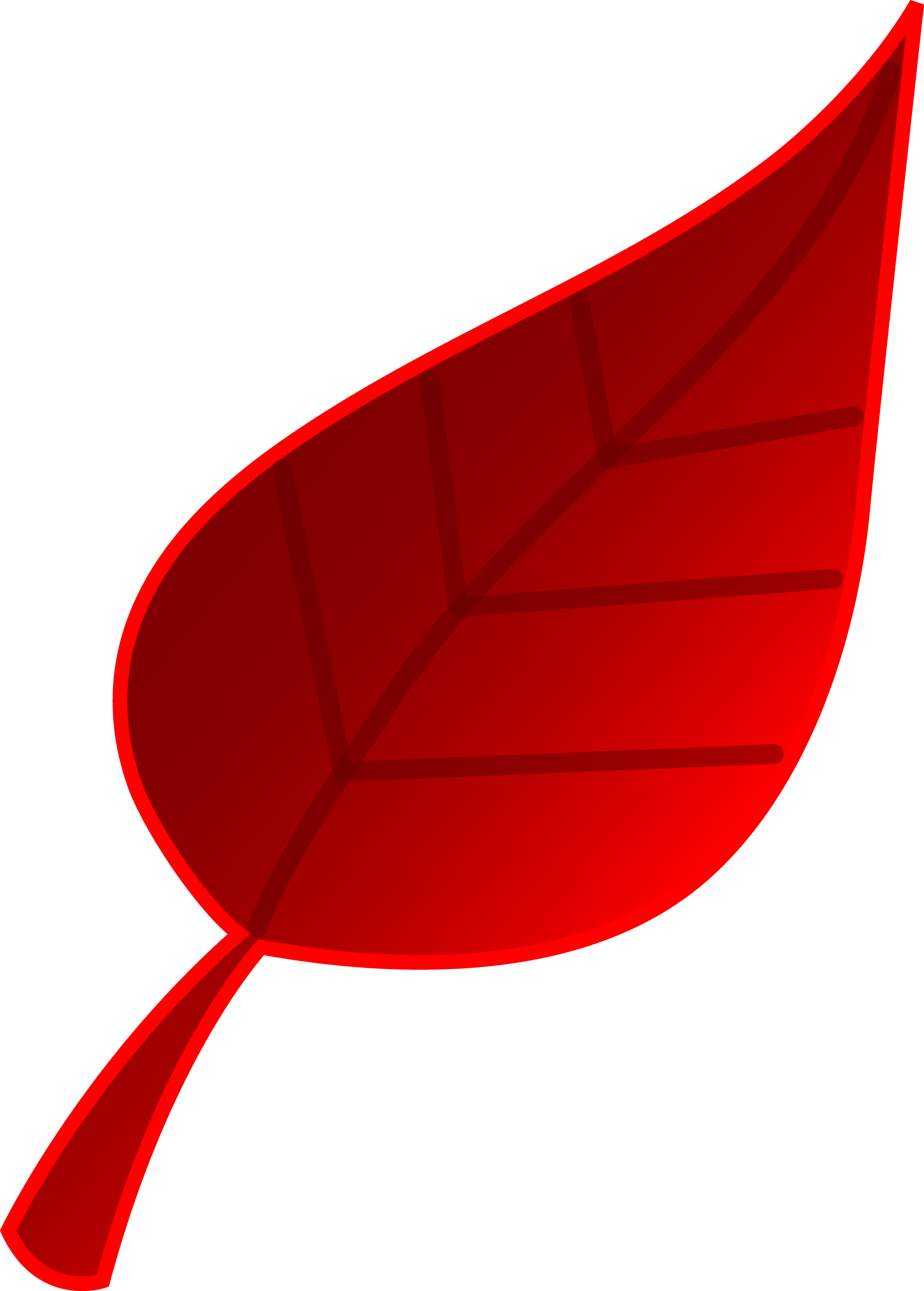 Leaves Clipart Red (2504x3500), Png Download