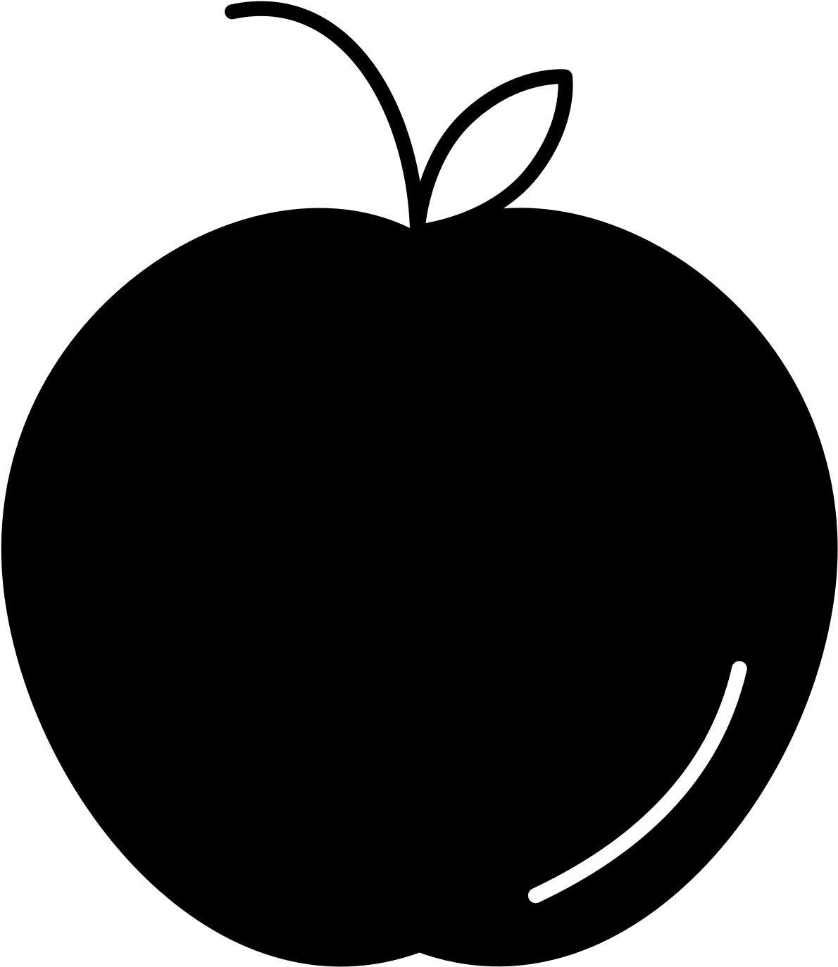 Leaf Svg Apple - Apple (2000x2000), Png Download