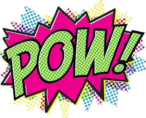 Pow, Overlay, And Comic Image - Comics Pop Art Png (500x405), Png Download