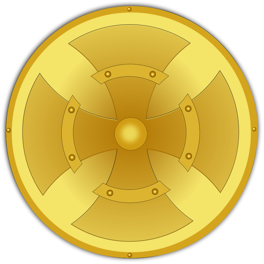 How To Set Use Golden Shield Clipart (900x900), Png Download
