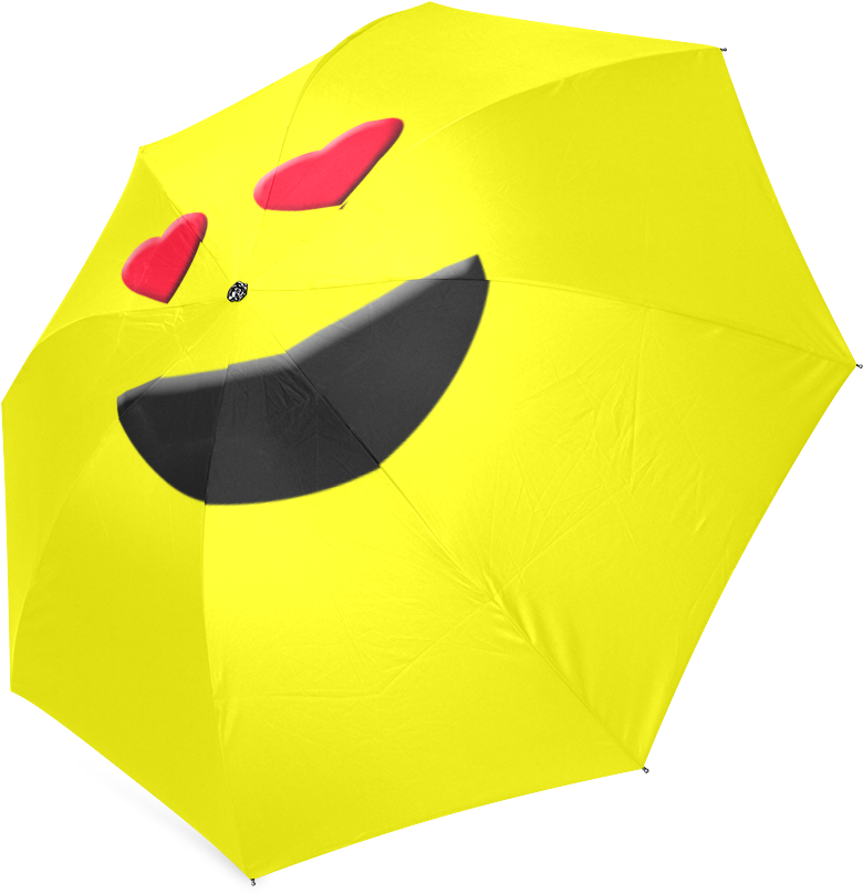 Emoticon Heart Smiley Foldable Umbrella - Construction Paper (500x500), Png Download