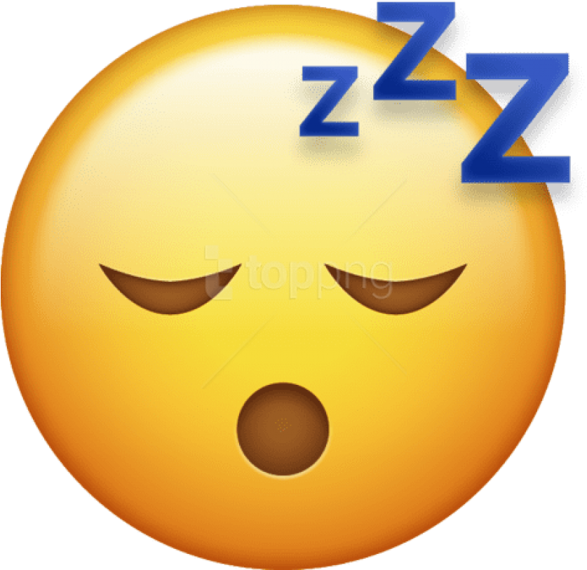 Sleeping Iphone Emoji (480x465), Png Download