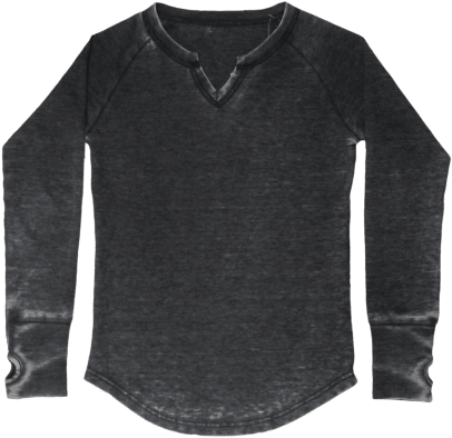 Burnout Black Thermal Shirt - Sweater (415x415), Png Download