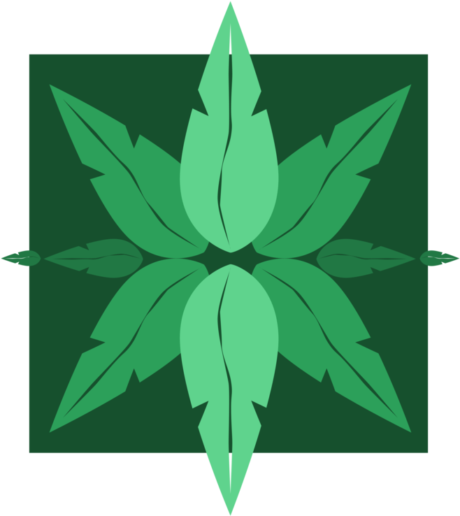 Green Hemp Leaf Drawing Tile - Tile (670x750), Png Download