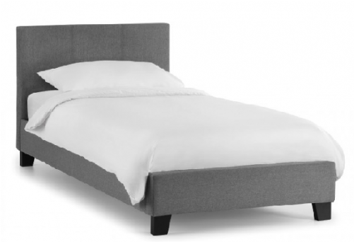 Grey Single Upholstered Bed (500x500), Png Download