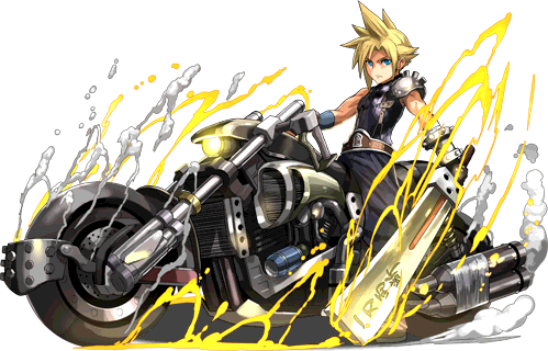 Pad Cloud Bike Artwork - Puzzle And Dragons Final Fantasy Collab (499x320), Png Download