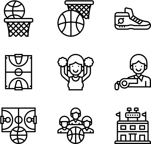 Basketball - Theme Park Icons (600x564), Png Download