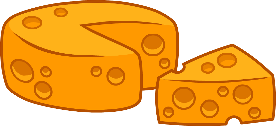 Puffle Food 8 Piece Cheese - Cheese Clipart (1114x510), Png Download