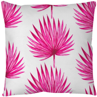 Watercolor Tropical Pink Palm Leaves Seamless Pattern - Watercolor Tropical Palm Leaves Seamless Pattern (400x400), Png Download