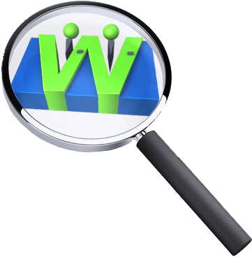 Looking For Work Magnifying Glass - Magnifying Glass (389x367), Png Download