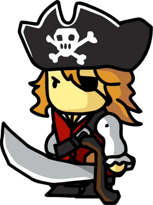 Pirate Png High-quality Image - Scribblenauts Pirate (527x706), Png Download
