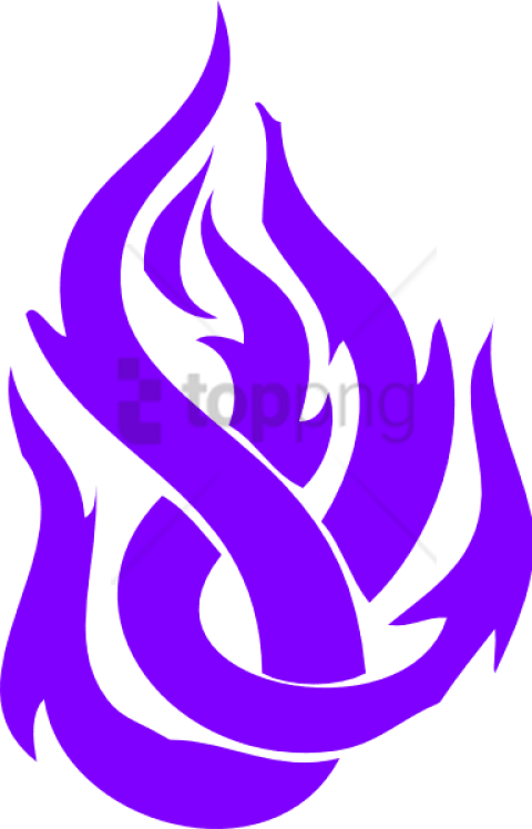 Tribal Fire Blue Purple - Fire Tattoo Transparent (384x598), Png Download