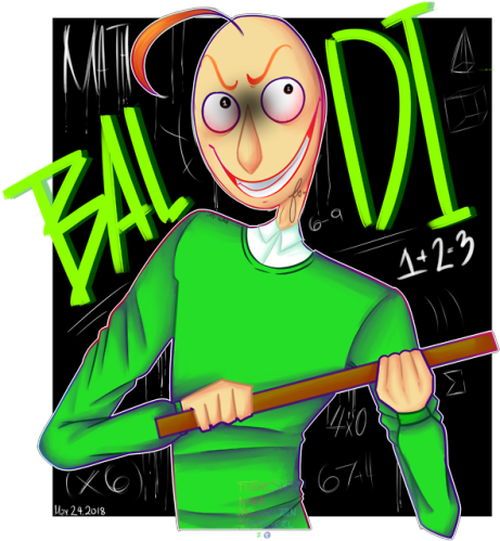 Frisk In Baldi's Basics In Education And Learning (500x548), Png Download