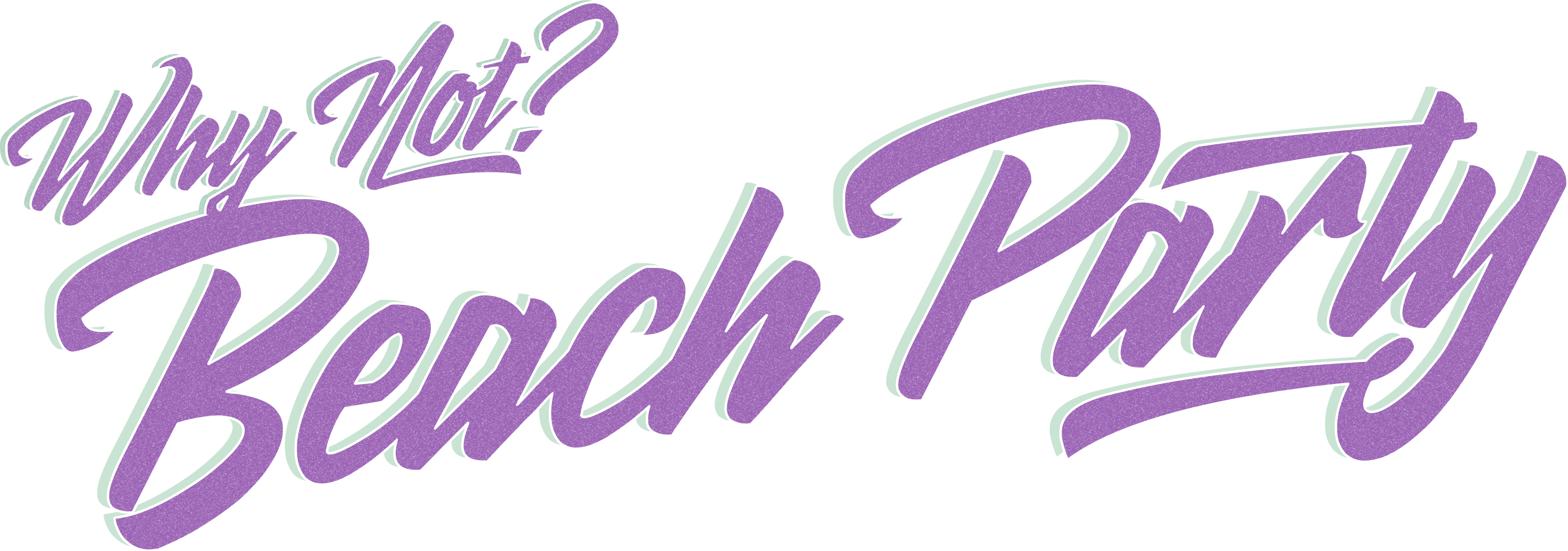 Why Not Featuring - Beach Party Png (3174x1115), Png Download