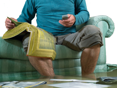 Water-damage - Water Damage In Homes (458x346), Png Download