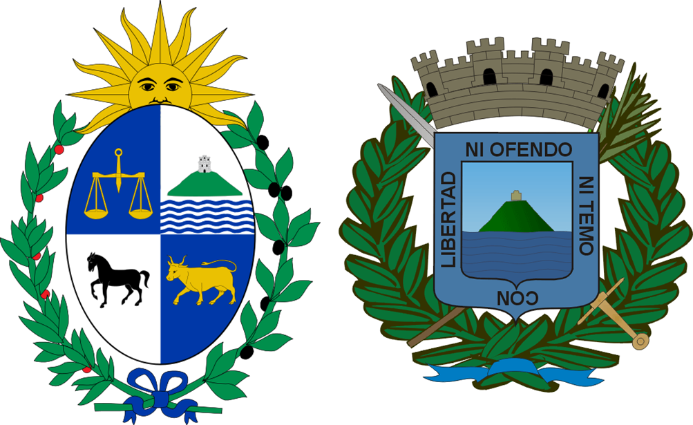 Escudos Del Uruguay Y De Montevideo - Republica Oriental Del Uruguay Escudo (1003x615), Png Download
