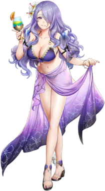 Camilla Tropical Beauty Face - Fire Emblem Heroes Summer (340x408), Png Download