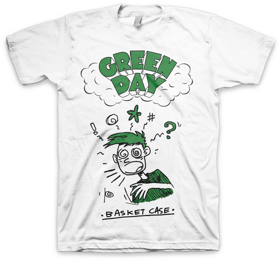 Basket Case T-shirt Green Day Store - T Shirt (1100x1100), Png Download