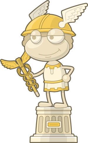 Hermesstatue - Poptropica Mythology Gods (300x486), Png Download
