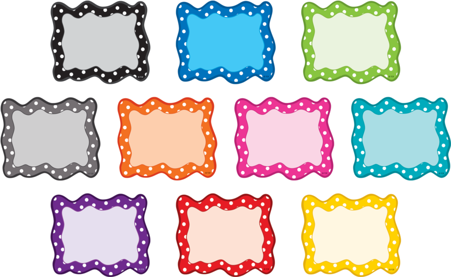 Tcr 3098 Polka Dot Blank Card Mini Cutout - Teacher Created Resources Tcr3098 Polka Dots Blank (900x900), Png Download