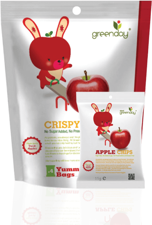 Sale Crispy Apple Yummy Bags Vd - 4x11g Greenday Crispy Apple Fruitfarm (800x800), Png Download