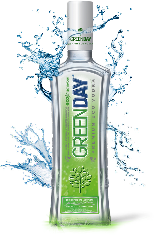 Горілка Green Day / Водка Green Day - Горілка Green Day 0 5л (400x600), Png Download
