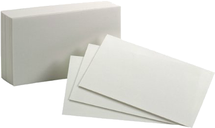 Sources - - Blank Flash Cards White (500x312), Png Download