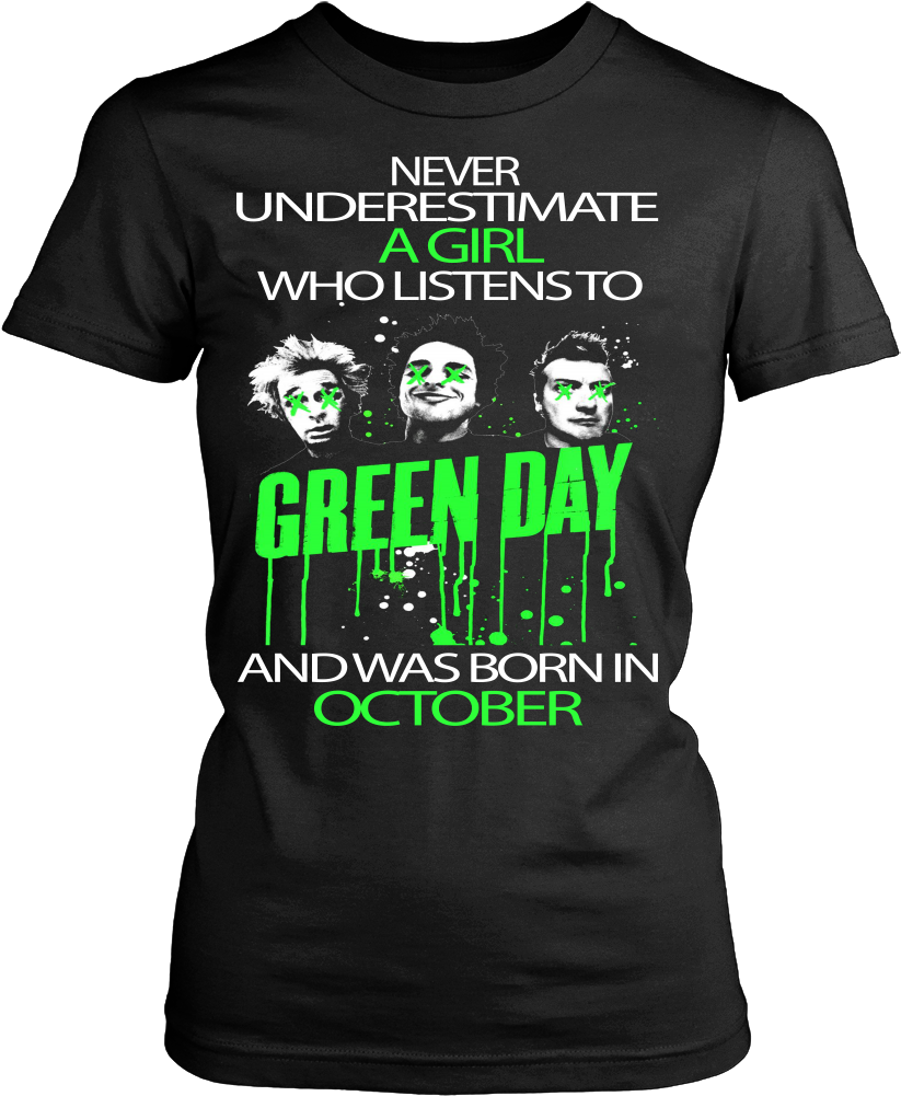 Never Underestimate A Girl Who Listens To Green Day - Kinda Bad Kinda Boujee Shirt (1000x1000), Png Download