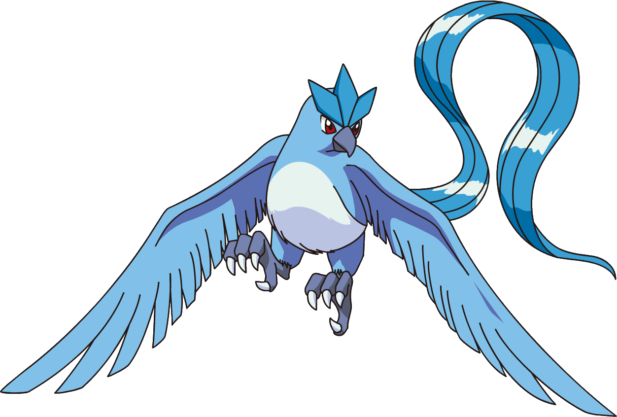 144articuno Ag Anime 2 - Articuno Pokemon Png (1252x846), Png Download