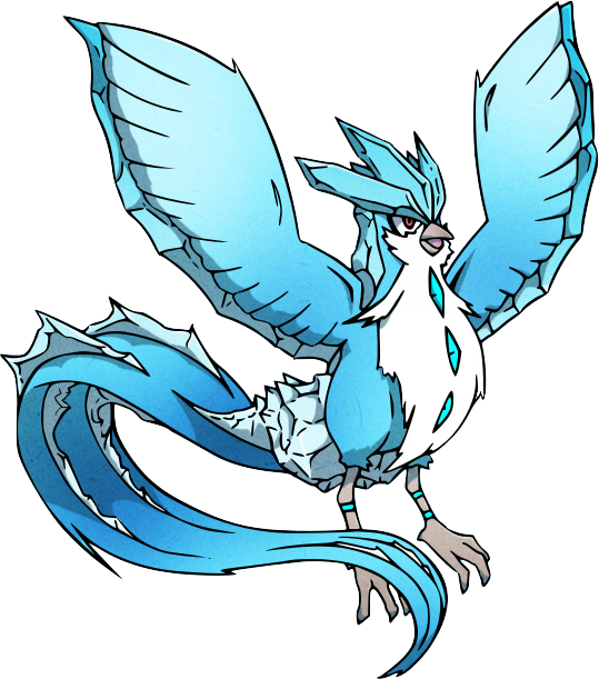 Pokemon Mega-articuno Is A Fictional Character Of Humans - Mega Articuno Shiny (539x611), Png Download