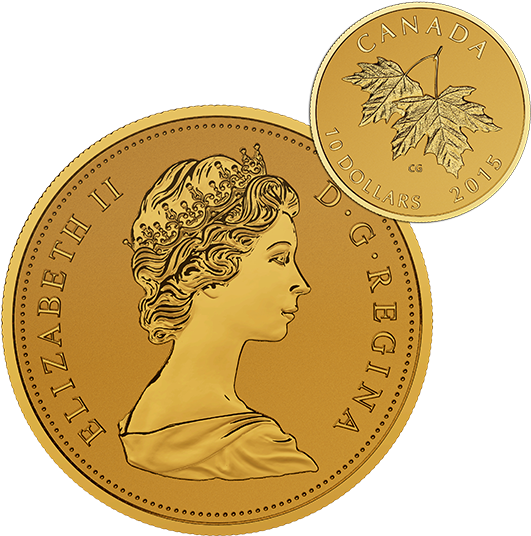 2015 $10 1/4 Oz Pure Gold Coin - Gold Coin (570x570), Png Download