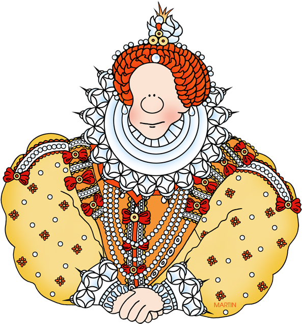 Queen Elizabeth I - Queen Elizabeth I Clipart (623x648), Png Download