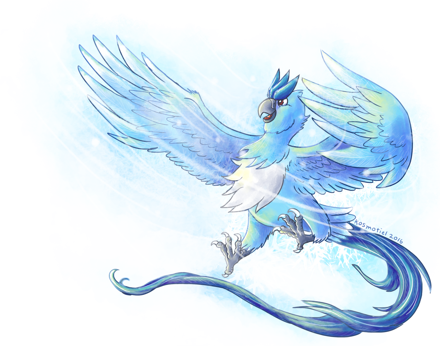 Articuno Used Blizzard By Kosmotiel - Mythical Creature (1504x1182), Png Download
