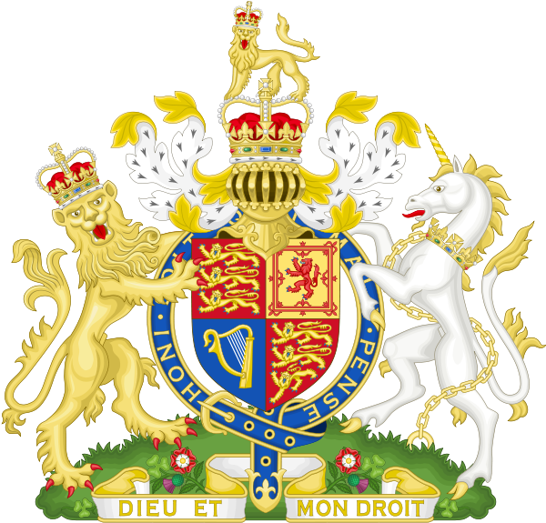 Queen Elizabeth Ii Opens A Hospital - British Coat Of Arms (620x600), Png Download