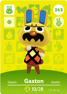Gaston Animal Crossing Amiibo (500x537), Png Download