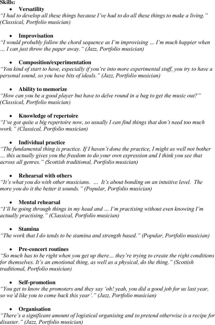Skills Found To Facilitate Smooth Transition Into Professional - Music (850x1283), Png Download