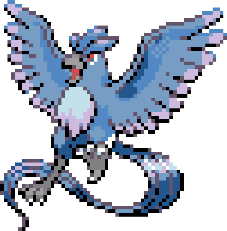 Articuno - Minecraft Pixel Art Articuno (1200x1200), Png Download