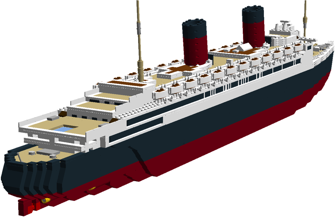 Rms Queen Elizabeth - Lego Queen Elizabeth Ship (1600x843), Png Download