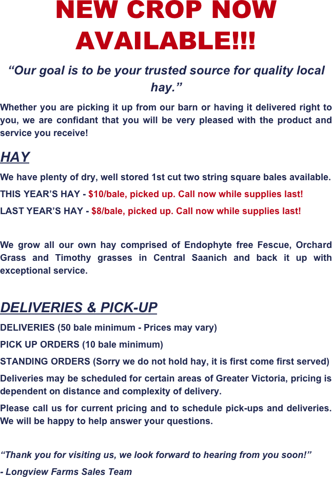 “our Goal Is To Be Your Trusted Source - Hay (647x929), Png Download