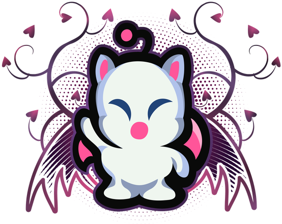 #moogle #tshirt #finalfantasy Final Fantasy Art, Kids - Fantasy Slouchy V-neck Mog (600x600), Png Download