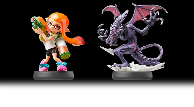 Inkling, Ridley, And Daisy Amiibo Announced - Super Smash Bros Ultimate Amiibos (672x372), Png Download
