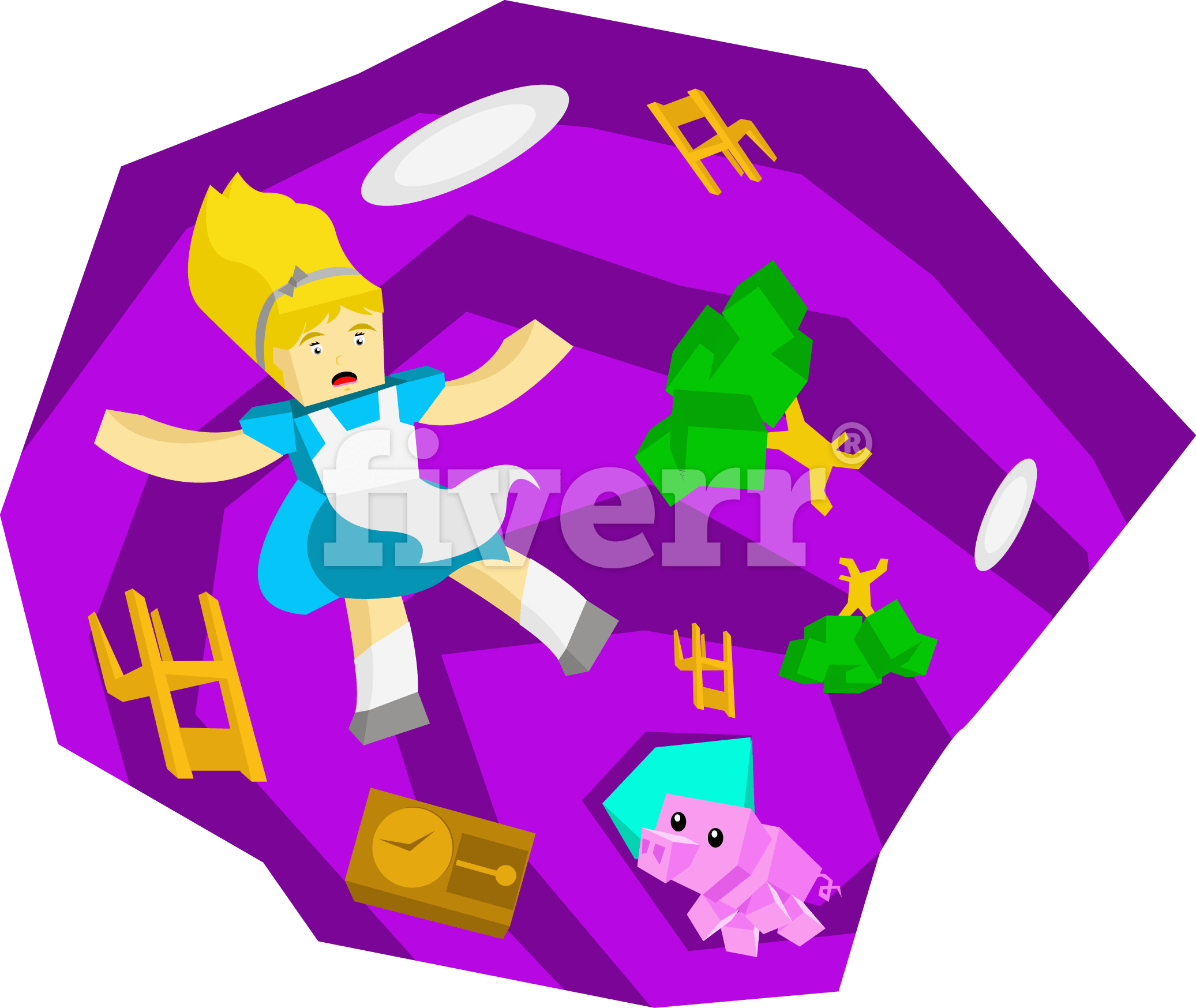 Alice And The Ruby Queen Squared: Minecraft Fairy Tales (2073x1747), Png Download