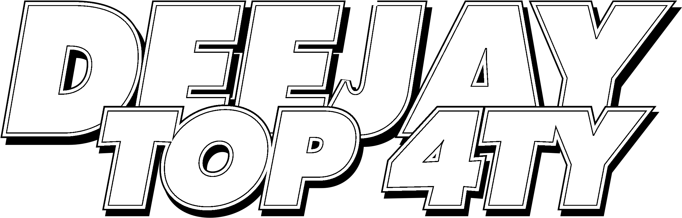 Deejay Top 4ty Logo Black And White - Diagram (2400x2397), Png Download