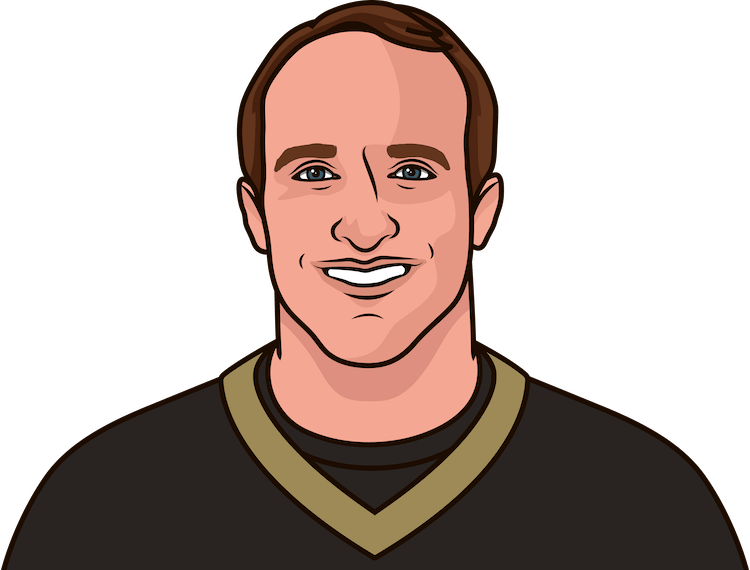 Drew Brees - Touchdown Pass (750x570), Png Download
