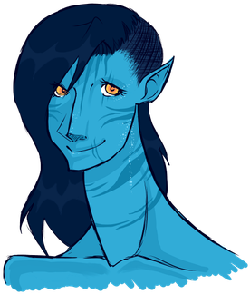 Avatar Drawing Jake Sully - Cartoon (350x350), Png Download