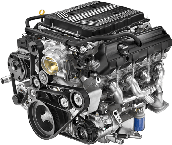 Engine Png Transparent Engine - 2018 Camaro Zl1 Engine (648x485), Png Download
