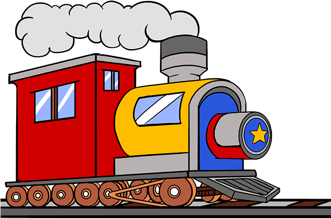 How To Draw A Train In A Few Easy Steps - Train Drawing (678x600), Png Download