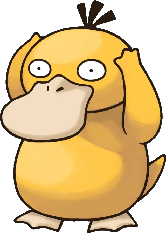 054psyduck Pokemon Mystery Dungeon Red And Blue Rescue - Pokemon Psyduck Png (640x898), Png Download