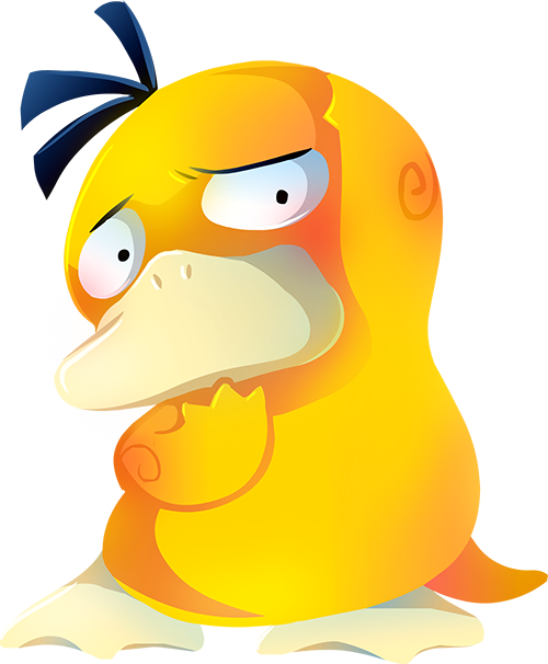 Pokémon Go Pikachu Bird Beak Yellow Vertebrate Cartoon - Psyduck (500x606), Png Download
